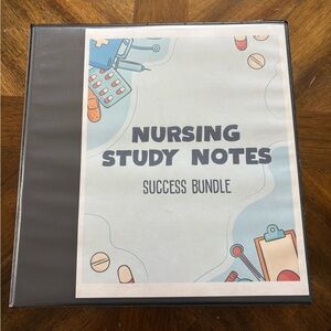 Nursing Study Notes SUCCESS BUNDLE + FREE Foldable Nursing Clipboard
